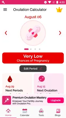 Ovulation Calculator android App screenshot 1