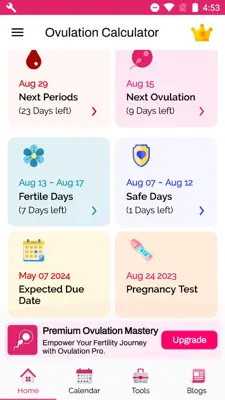 Ovulation Calculator android App screenshot 2